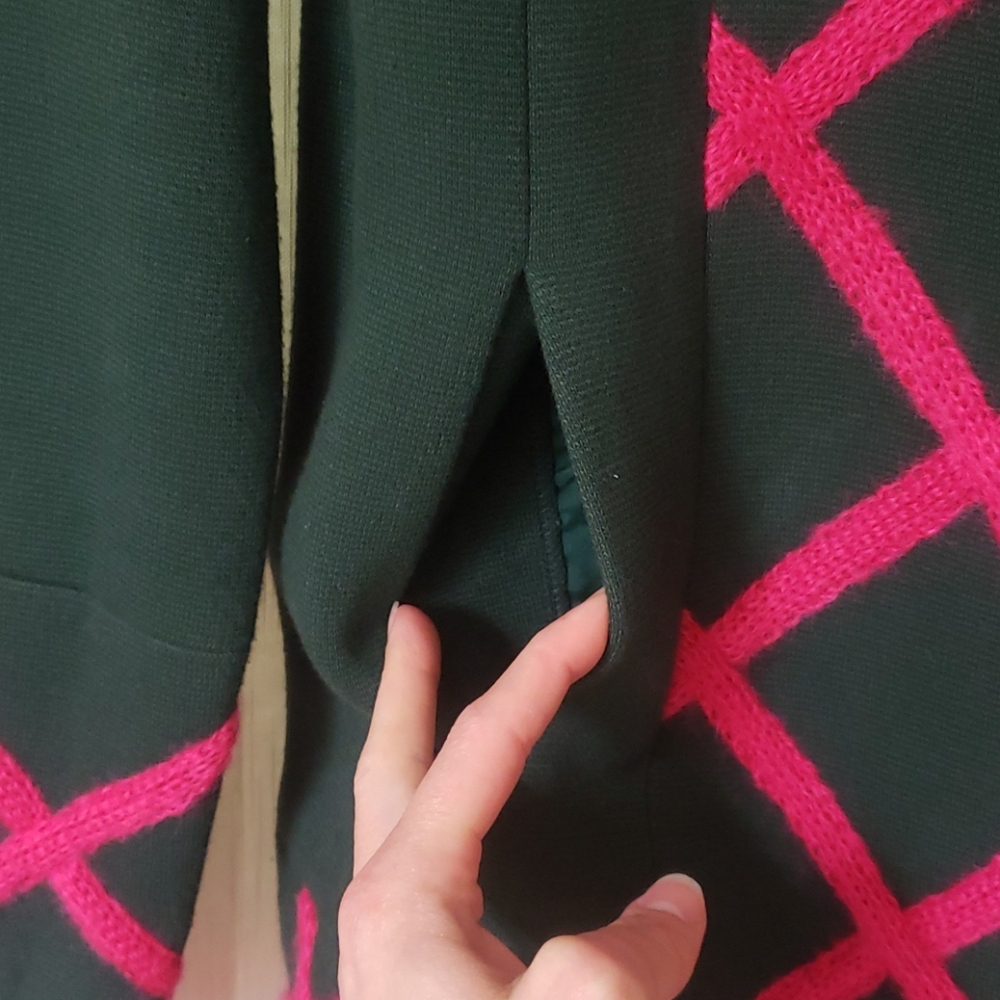 Anthropologie Elevenses Green & Pink Coat - Picture 11 of 11